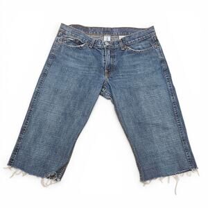 LUCKY BRAND Gene Montesano Denim Bermuda Shorts Women's 10/30 Y2K USA Summer